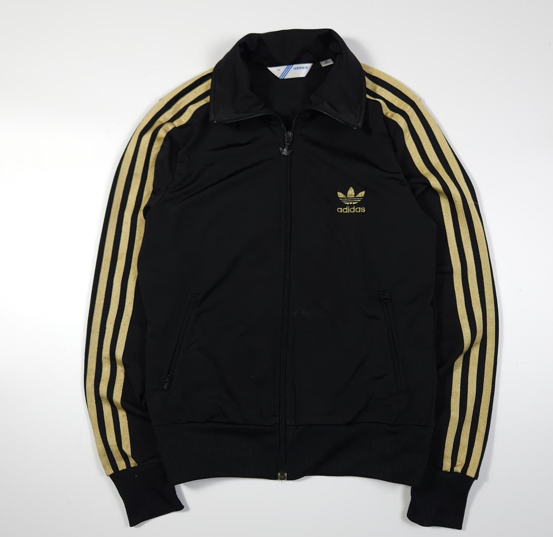 아디다스 파이어버드 빅로고 트랙탑 검/금 상품이미지1