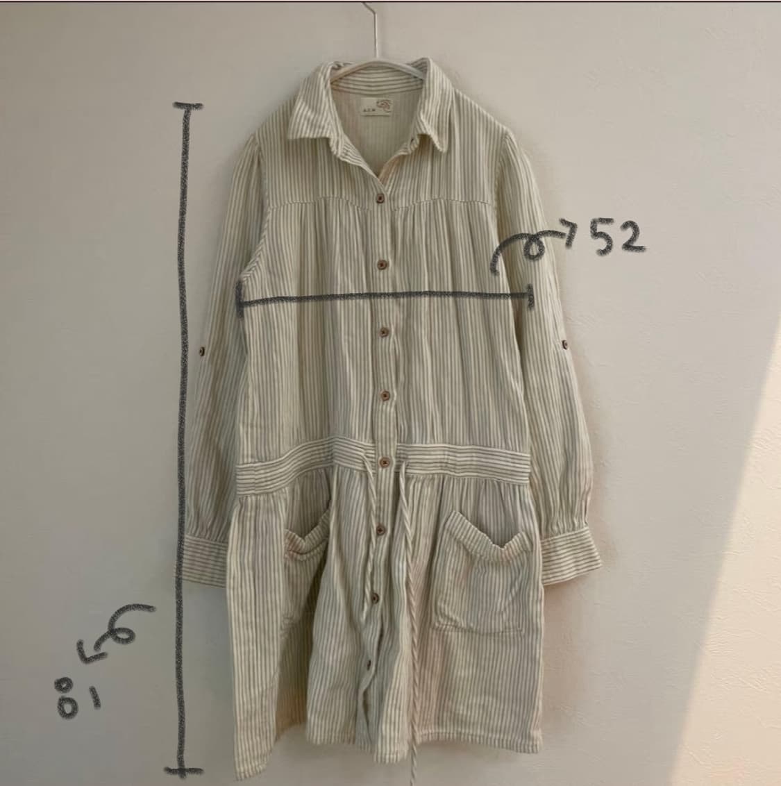 빈티지 arrow 스트라이프 셔츠원피스 상품이미지10