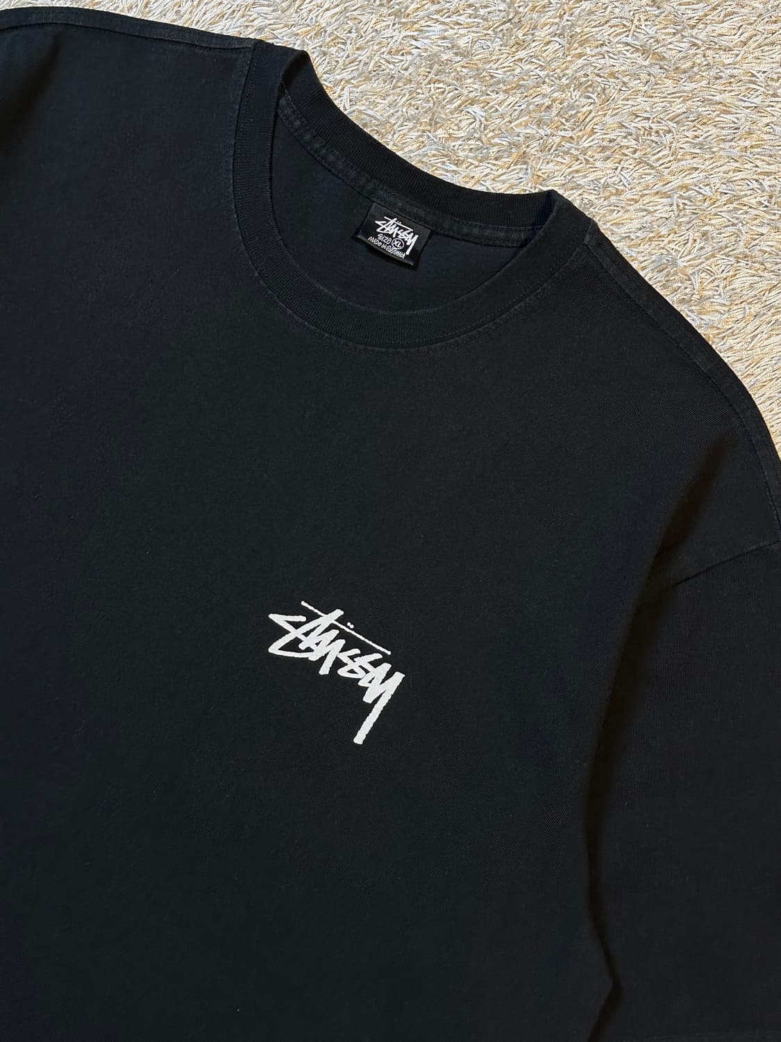 스투시 STUSSY 위더드 플라워 반팔 티셔츠 블랙 상품이미지4