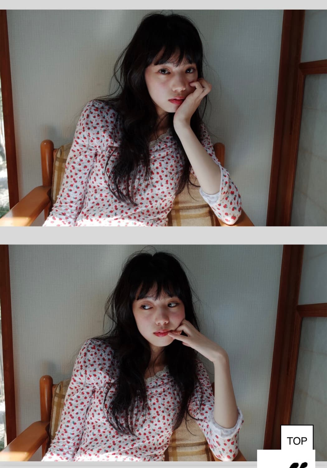 샵페어리★[F.E.E.S] strawberry lace top 상품이미지1