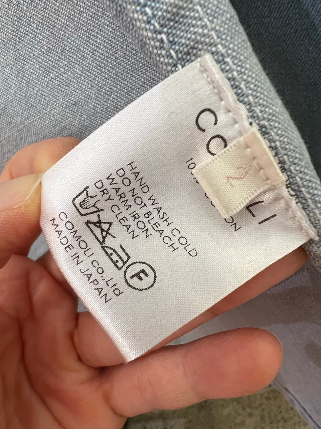 코모리 COMOLI 데님 블레이져 자켓 2사이즈 판매 상품이미지6