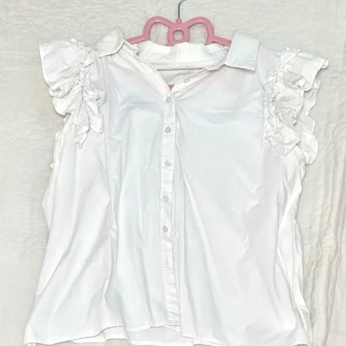 민소매 프릴 셔츠 러블리 히메갸루 빈티지 달천깔 상품이미지1