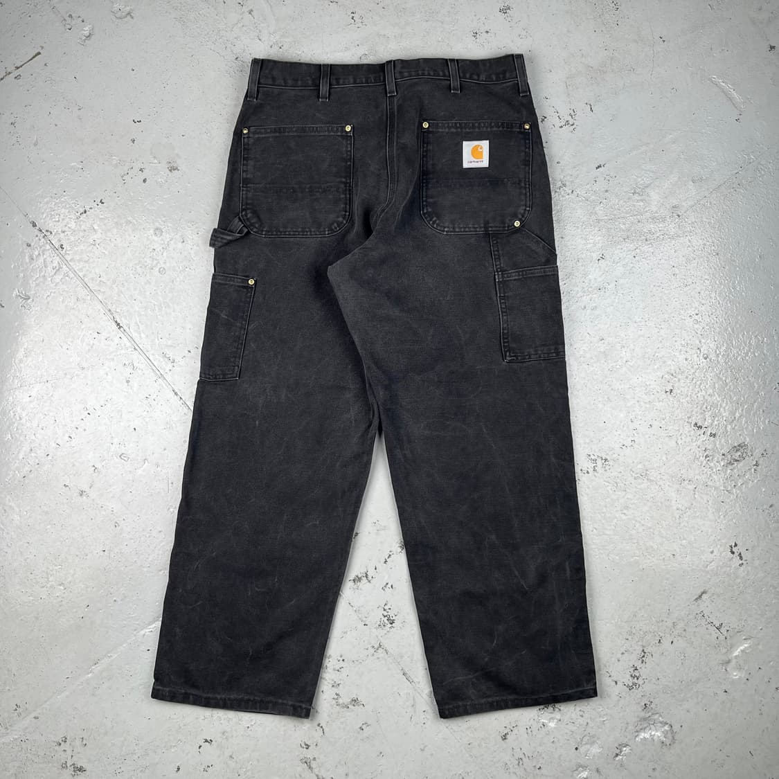 빈티지 칼하트 더블니 블랙 그레이 워크팬츠 B01  상품이미지3