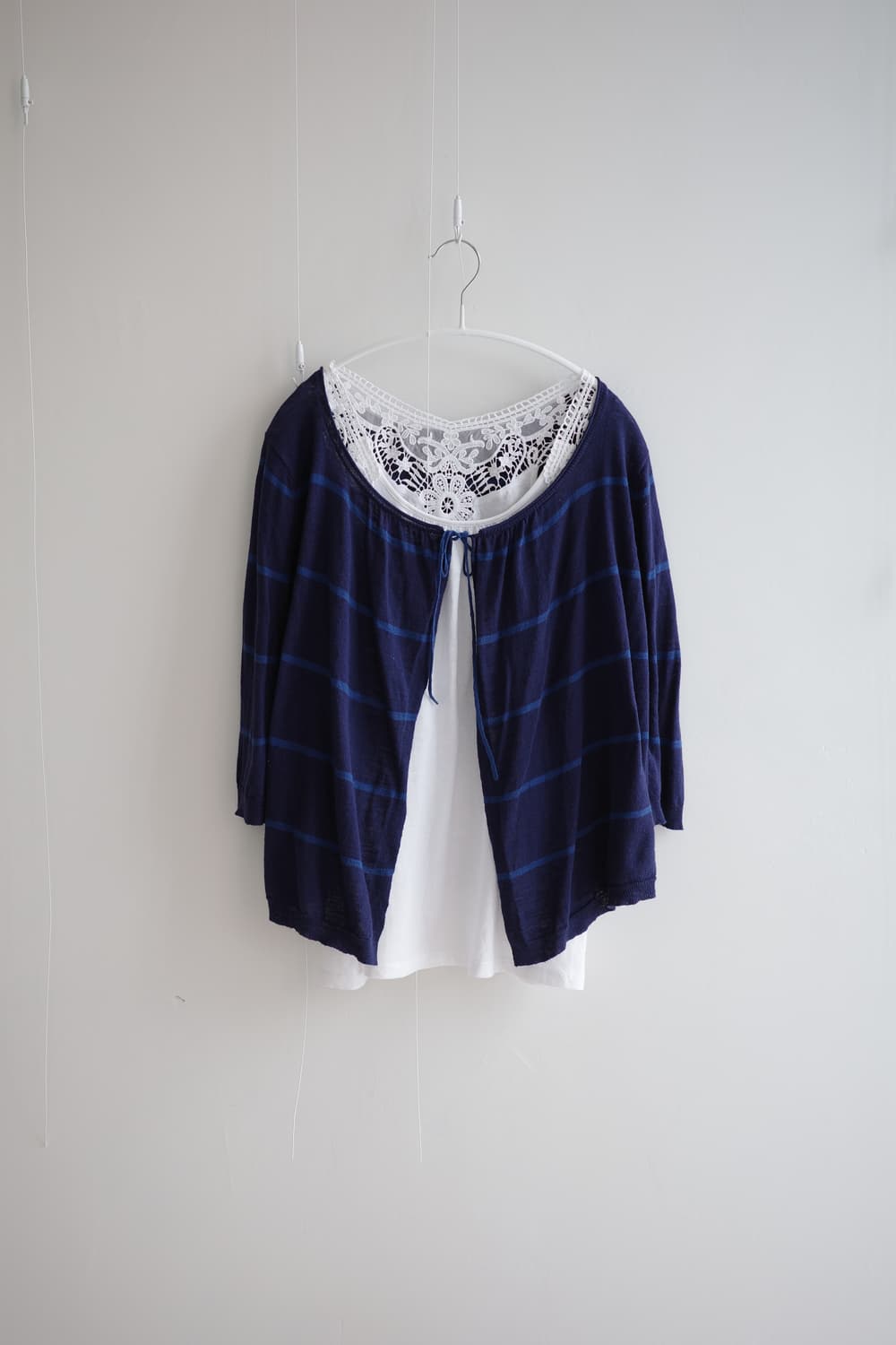  Deep marine stripe layered cardigan 상품이미지1