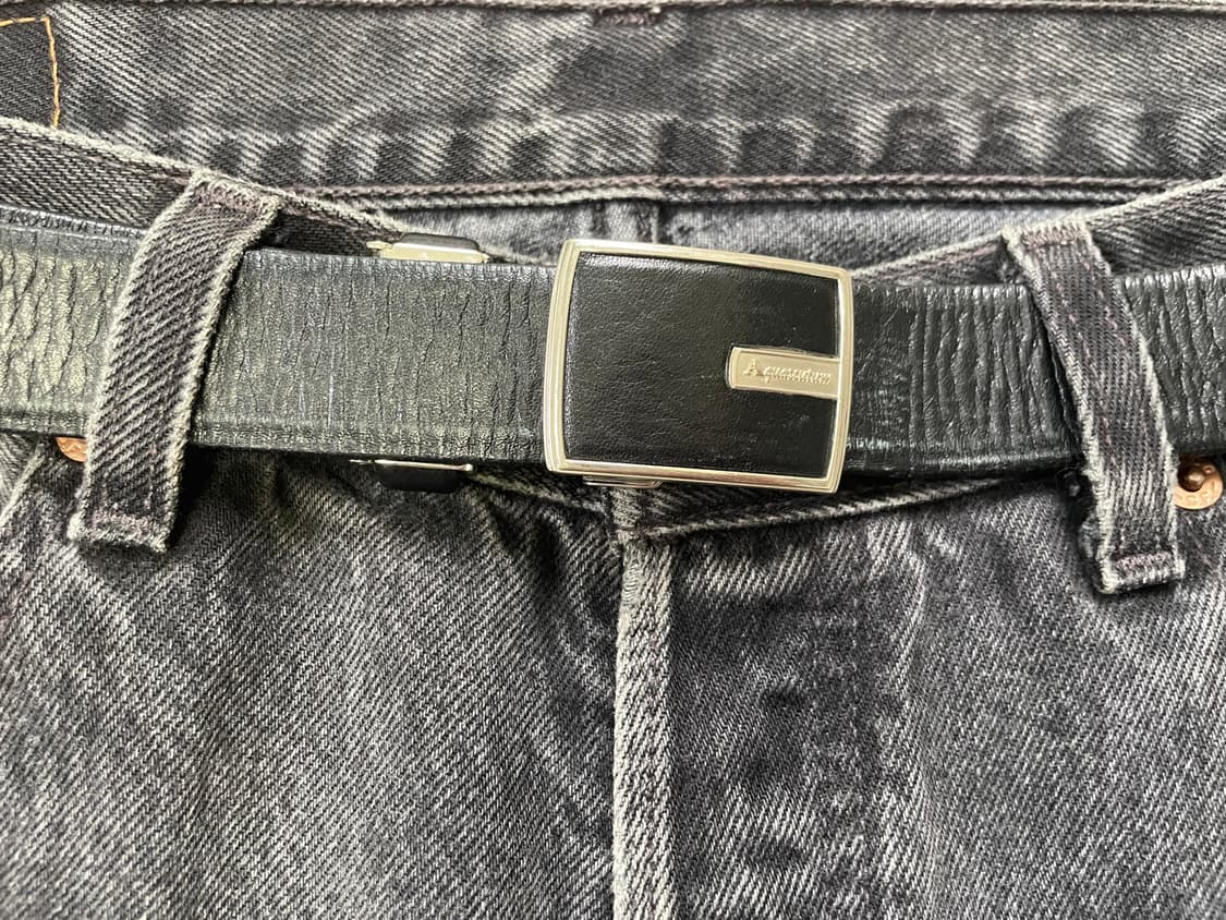 빈티지 Aquascutum 메탈 오토락 버클벨트 상품이미지2