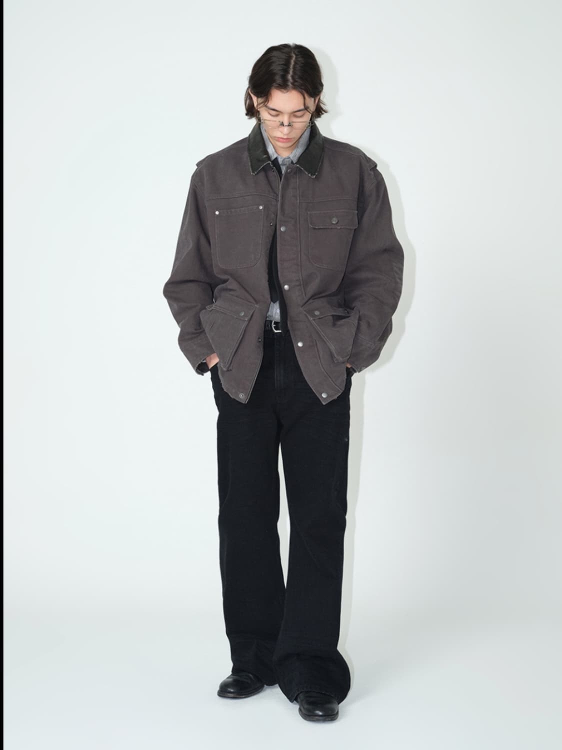 밀로아카이브 / 빈티지 카르마 워크자켓 시멘트그레이 / L 상품이미지3