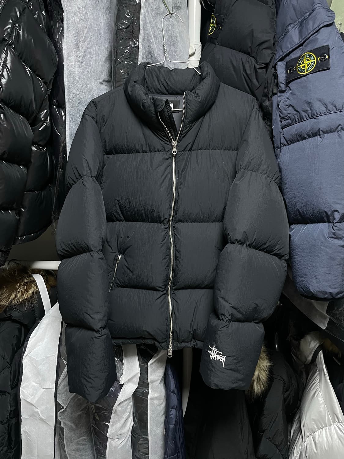 [XS사이즈] 스투시 나일론 다운 푸퍼 패딩 자켓 상품이미지1