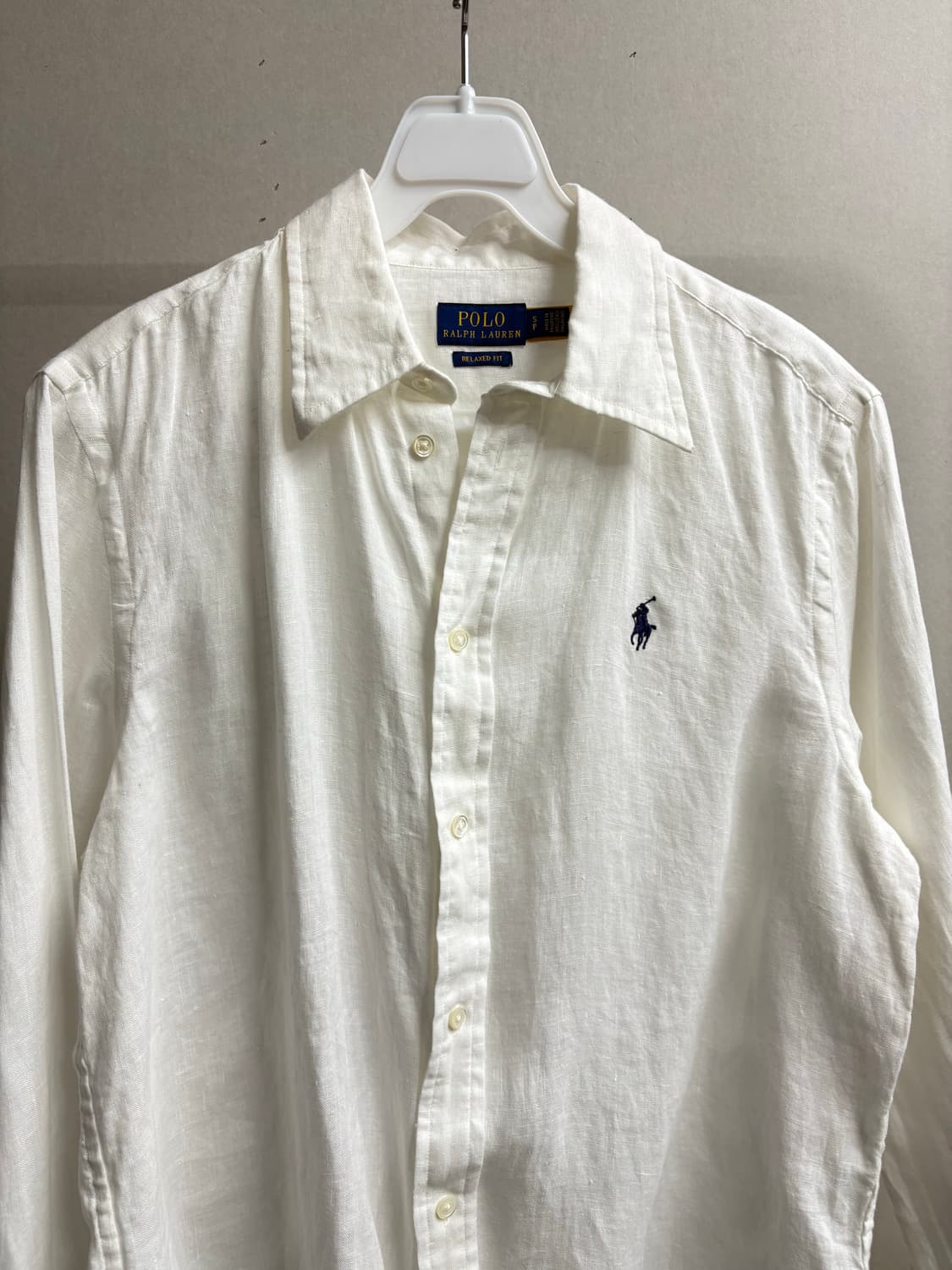 폴로 화이트 린넨 셔츠 상품이미지2