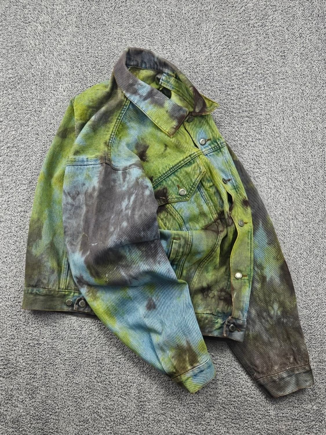 랭글러 데님 트러커 자켓 다잉 커스텀 ( XL추정 ) / 11879 상품이미지4