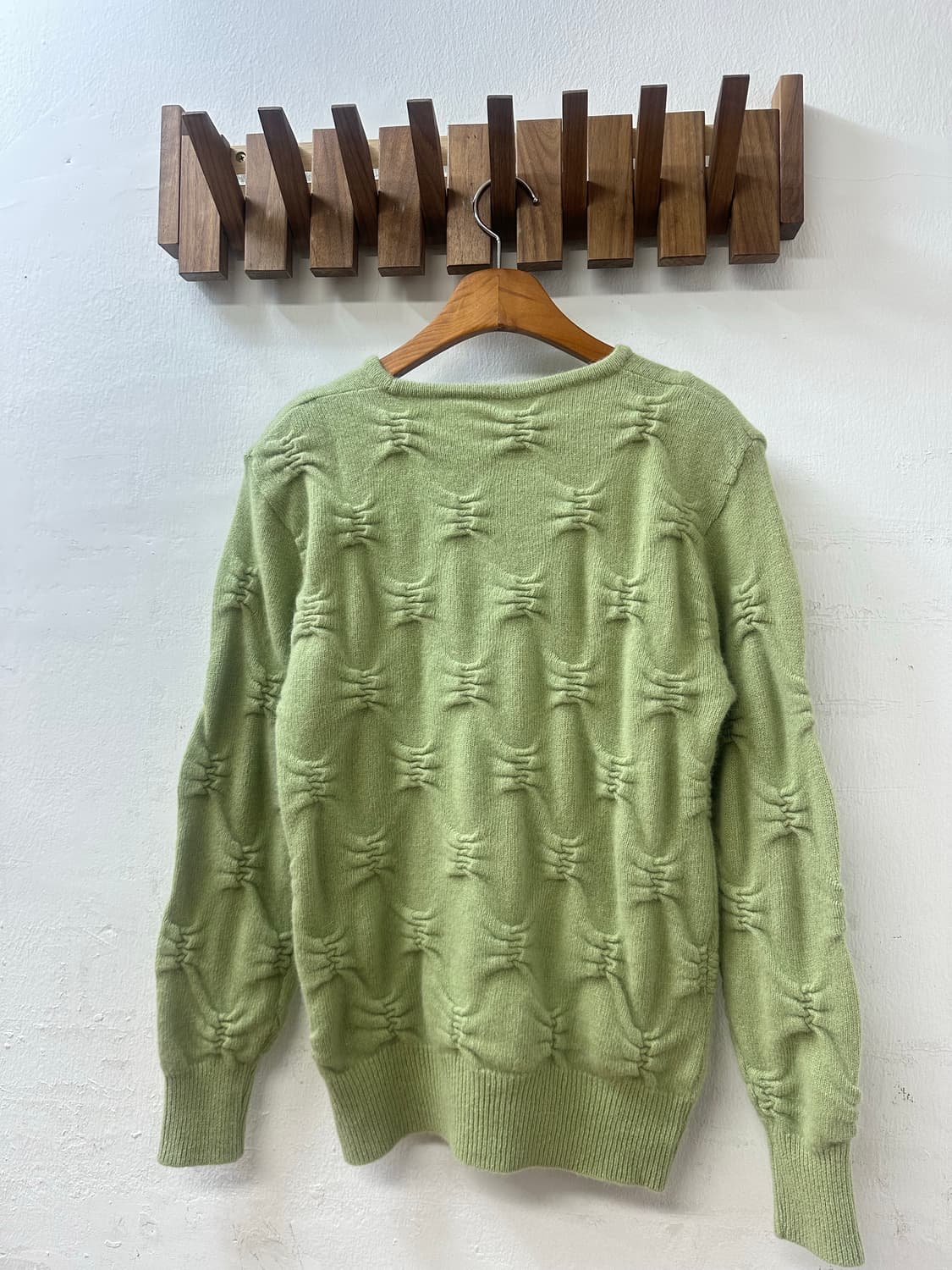 택있는 새상품 일본 울 앙고라 리본 셔링 블렌드 스웨터 니트  상품이미지5