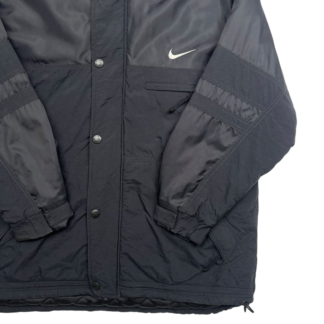 90s 나이키 올드스쿨 스우시 블랙 패딩 자켓 XL 상품이미지3