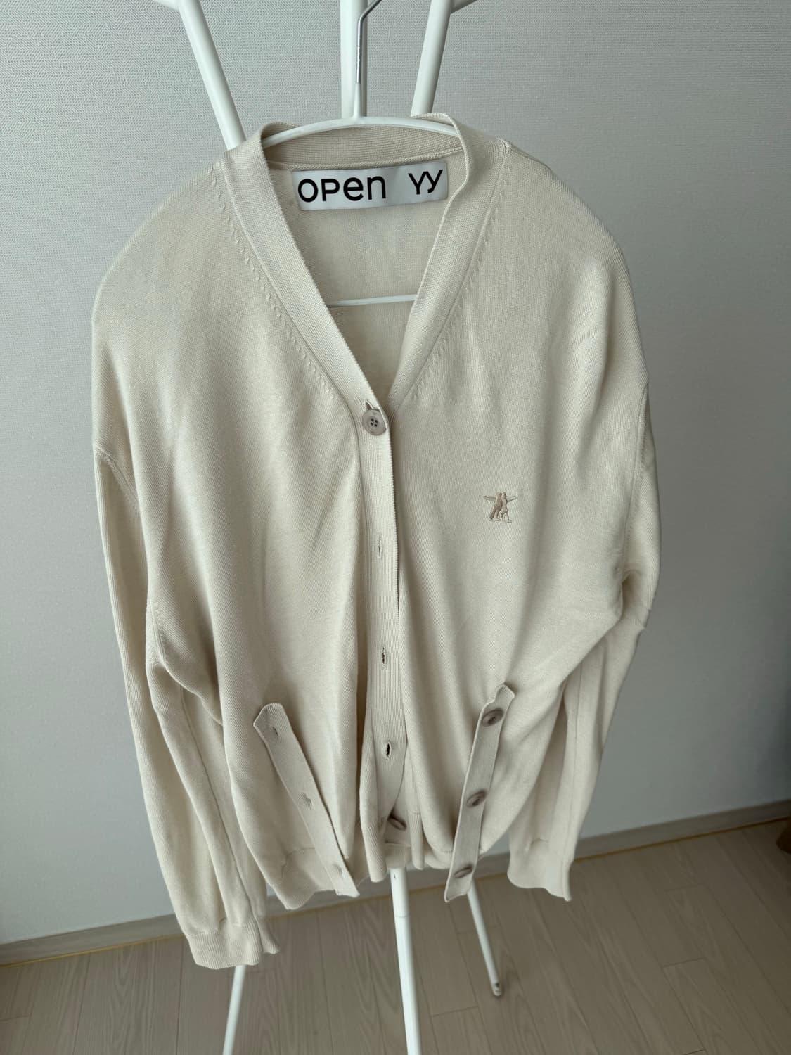 오픈와이와이 그레이 트위스트 플라켓 가디건 상품이미지2