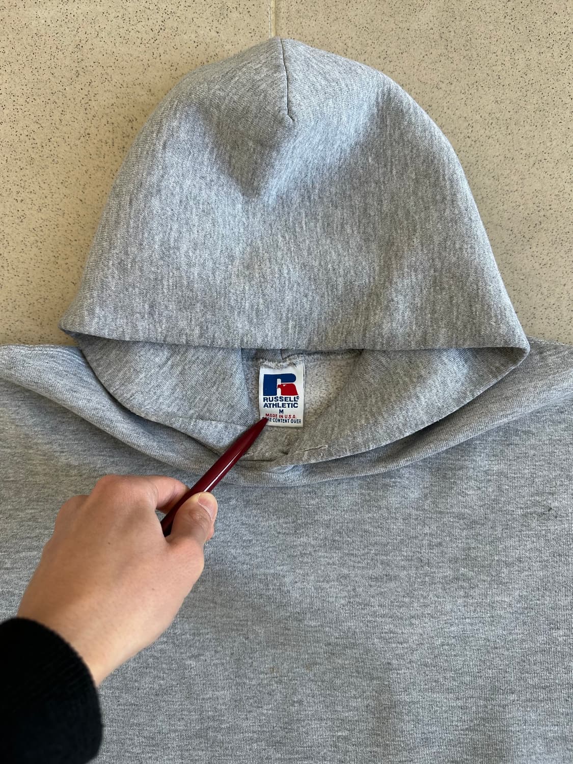 90s 빈티지 러셀 후드 그레이 M USA 상품이미지5