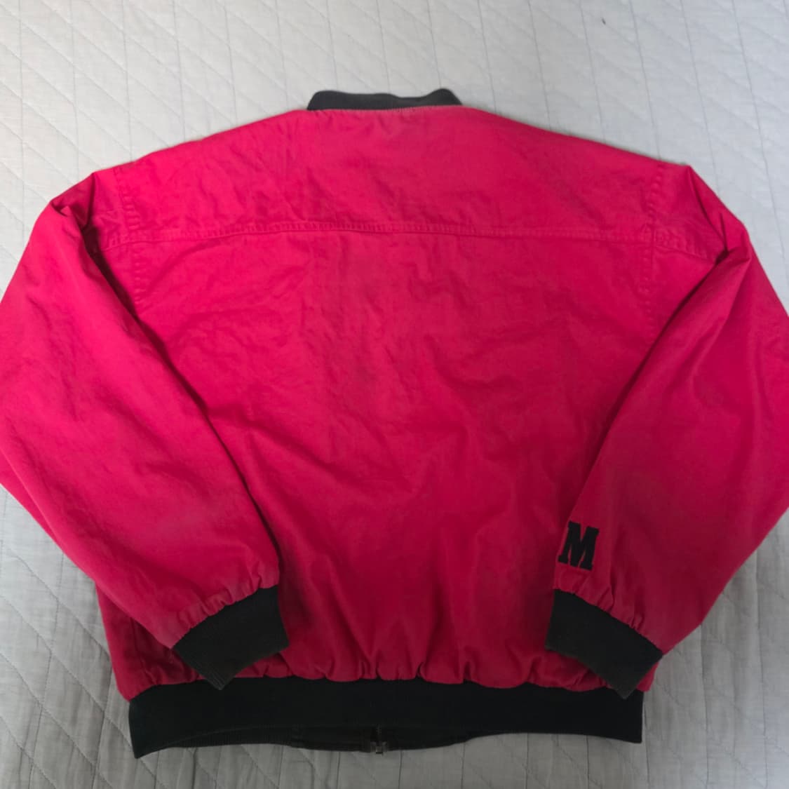 [M] 90s 빈티지 말보로 리버시블 봄버 자켓 블랙/레드 썬페이드 상품이미지7