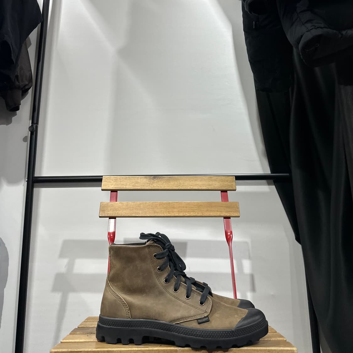 UK8) 270 팔라디움 부츠 남성 남자 워커 브라운 카키 레더 상품이미지1