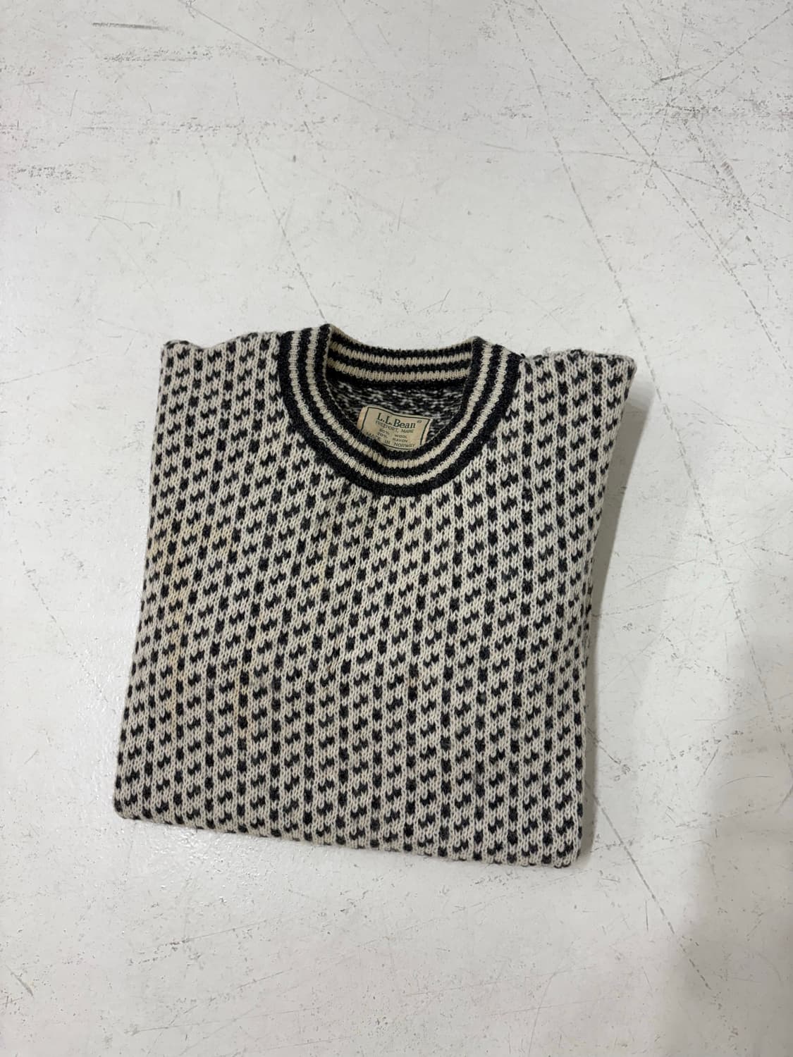 80’s LL Bean Bird eye wool Sweater. 상품이미지10