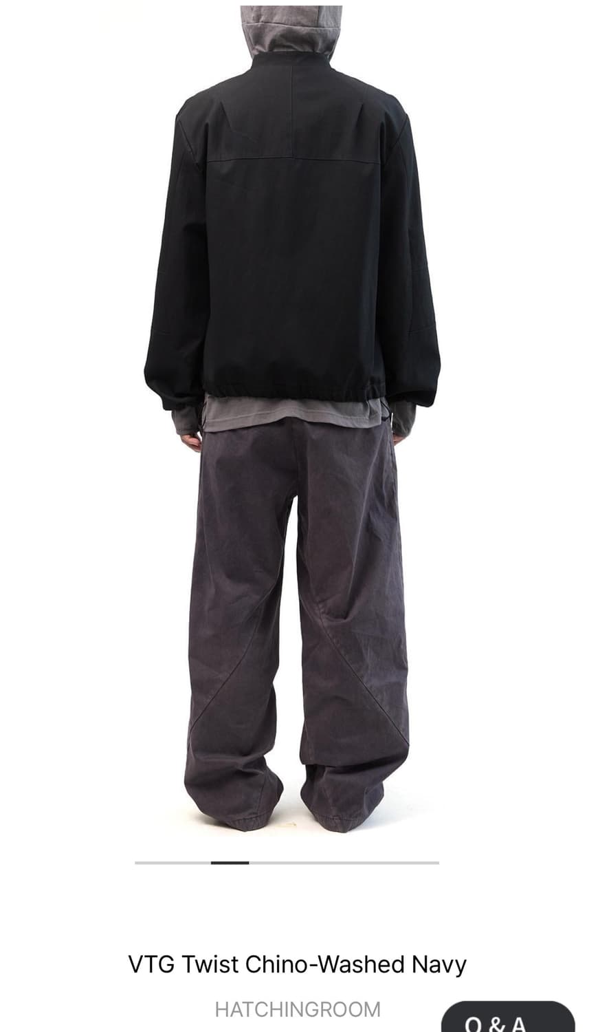 [4] 해칭룸 VTG Twist Chino 치노- Washed Navy 상품이미지4