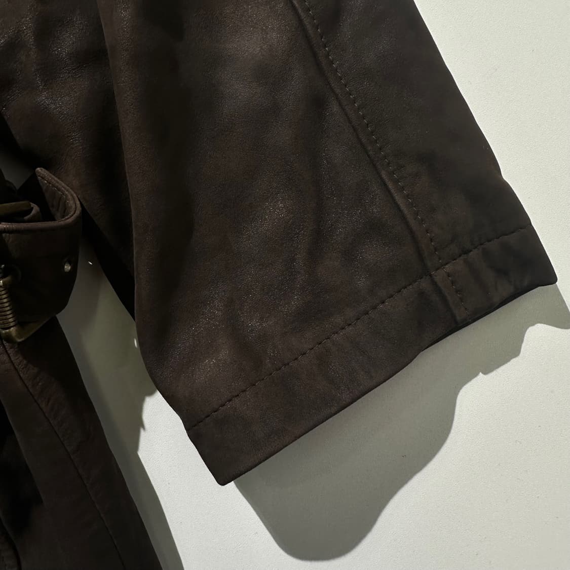 입생로랑 램스킨 양가죽 레더 싱글 자켓 상품이미지7