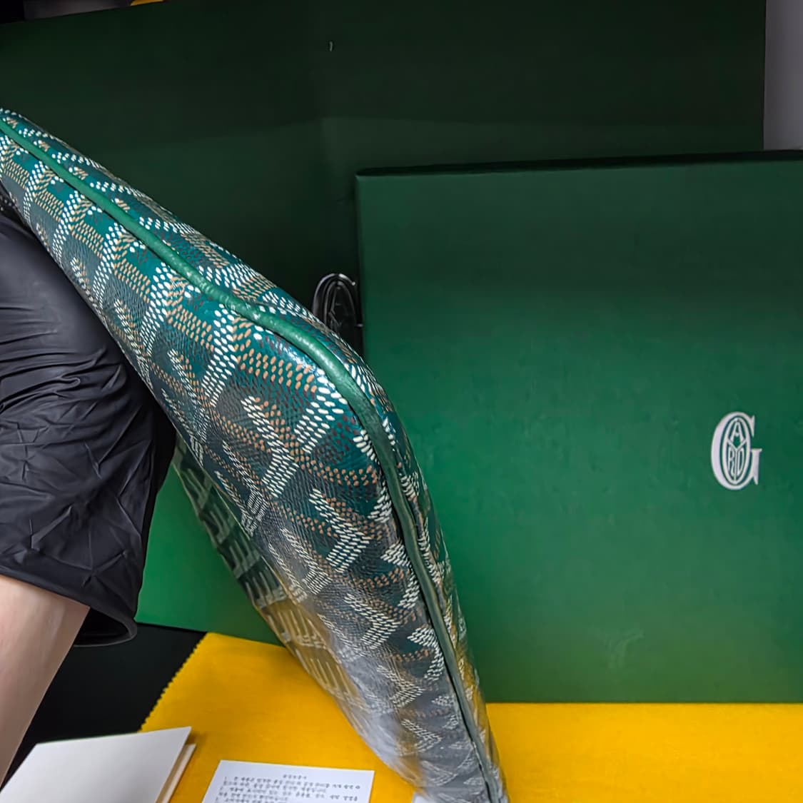 {클로젯}[MM/풀구성]고야드 세나 포쉐트 그린 클러치백 상품이미지8