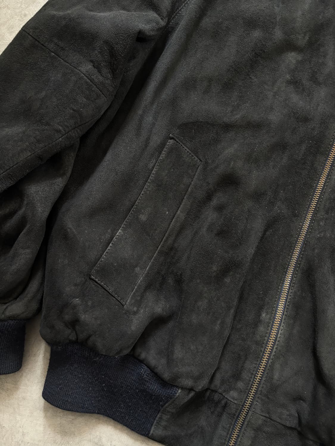 Burberry 버버리 딥네이비 스웨이드 봄버 자켓 상품이미지5