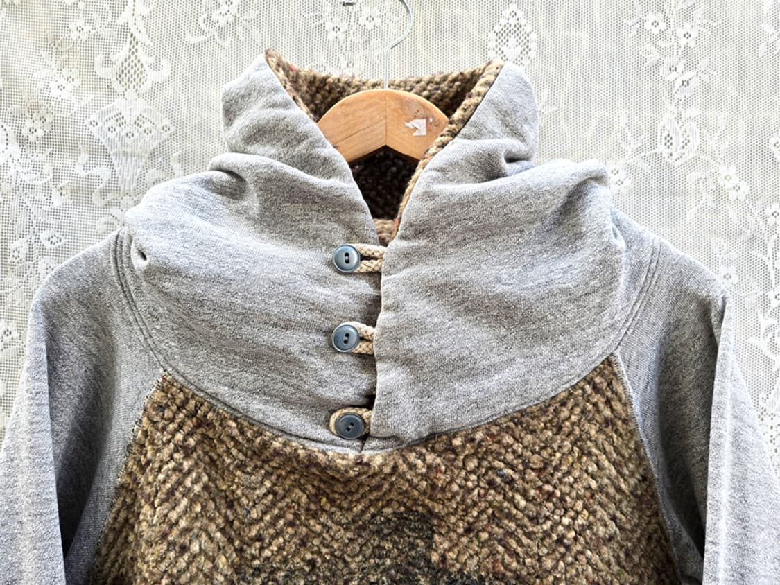 캐피탈 가죽 엘보우 후드티 (made in japan) 상품이미지2