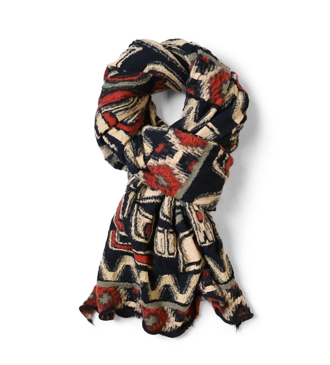 Kapital 펠티드 울 알래스카 레이븐 스카프 오렌지 상품이미지2