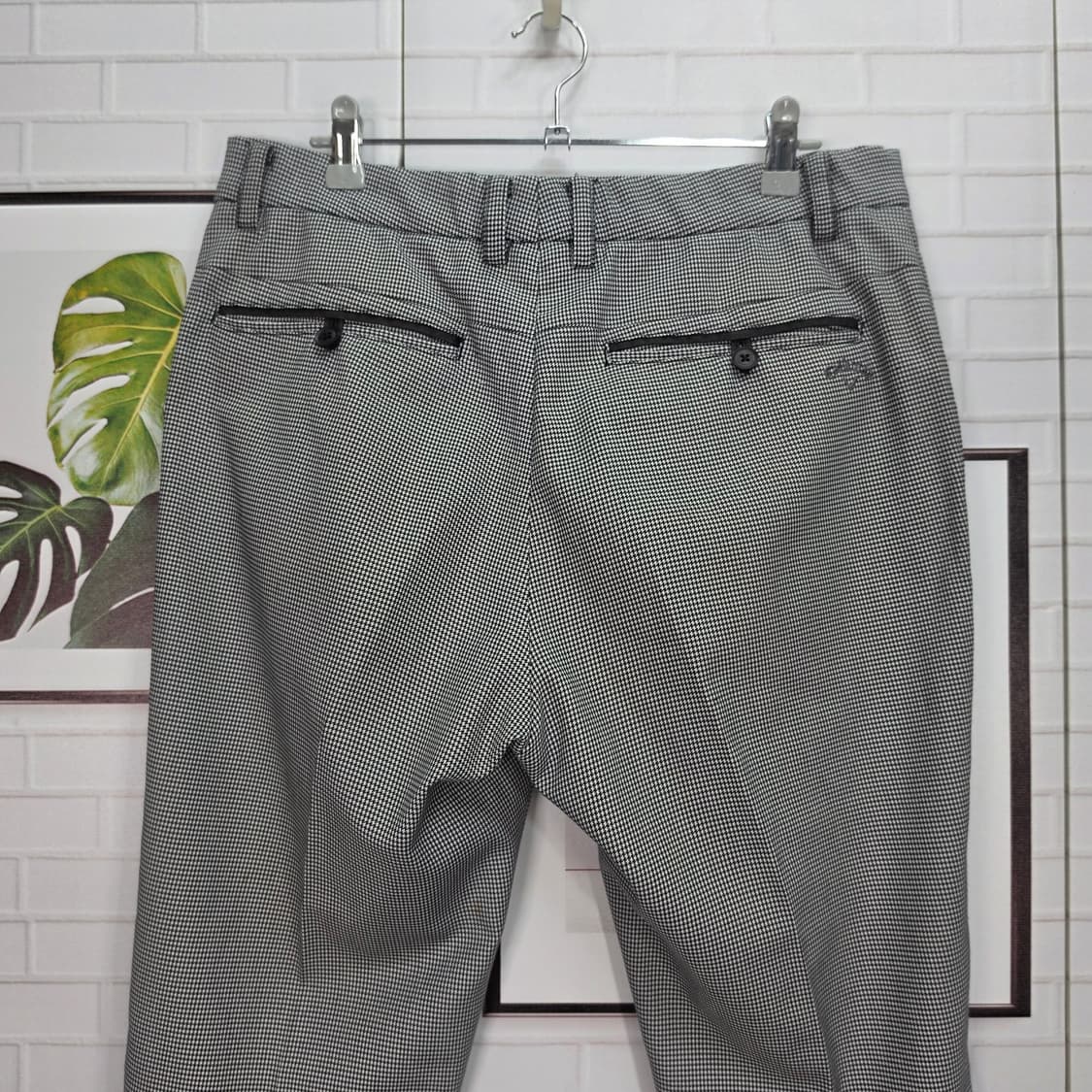 캘러웨어 하운드투스 패턴 자수 로고 골프 팬츠 바지 32사이즈 상품이미지6