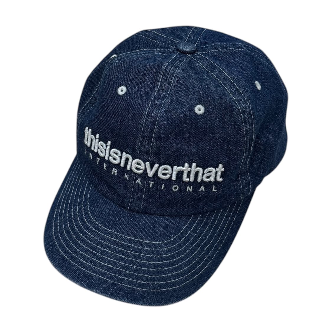 디스이즈네버댓 스펠로고 데님 볼캡 모자 상품이미지2