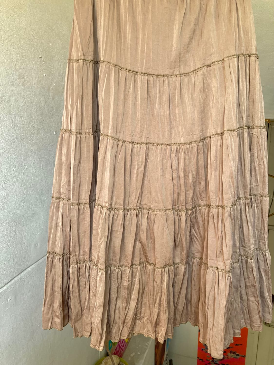 에스닉 캉캉 플리츠 롱 스커트 상품이미지7