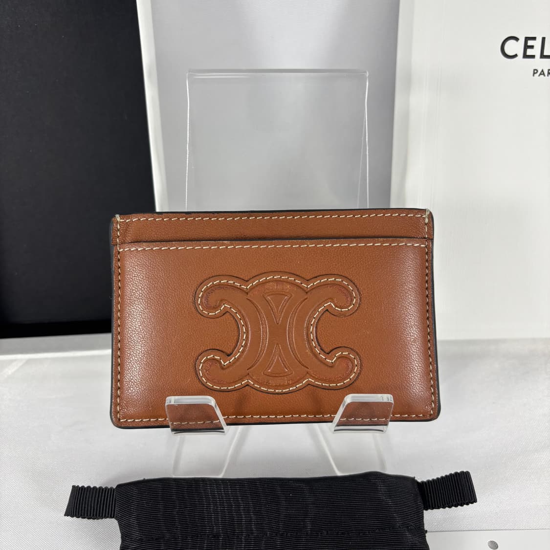 (풀구성,정품)셀린느 트리옹프 램스킨 카드홀더 지갑 상품이미지2