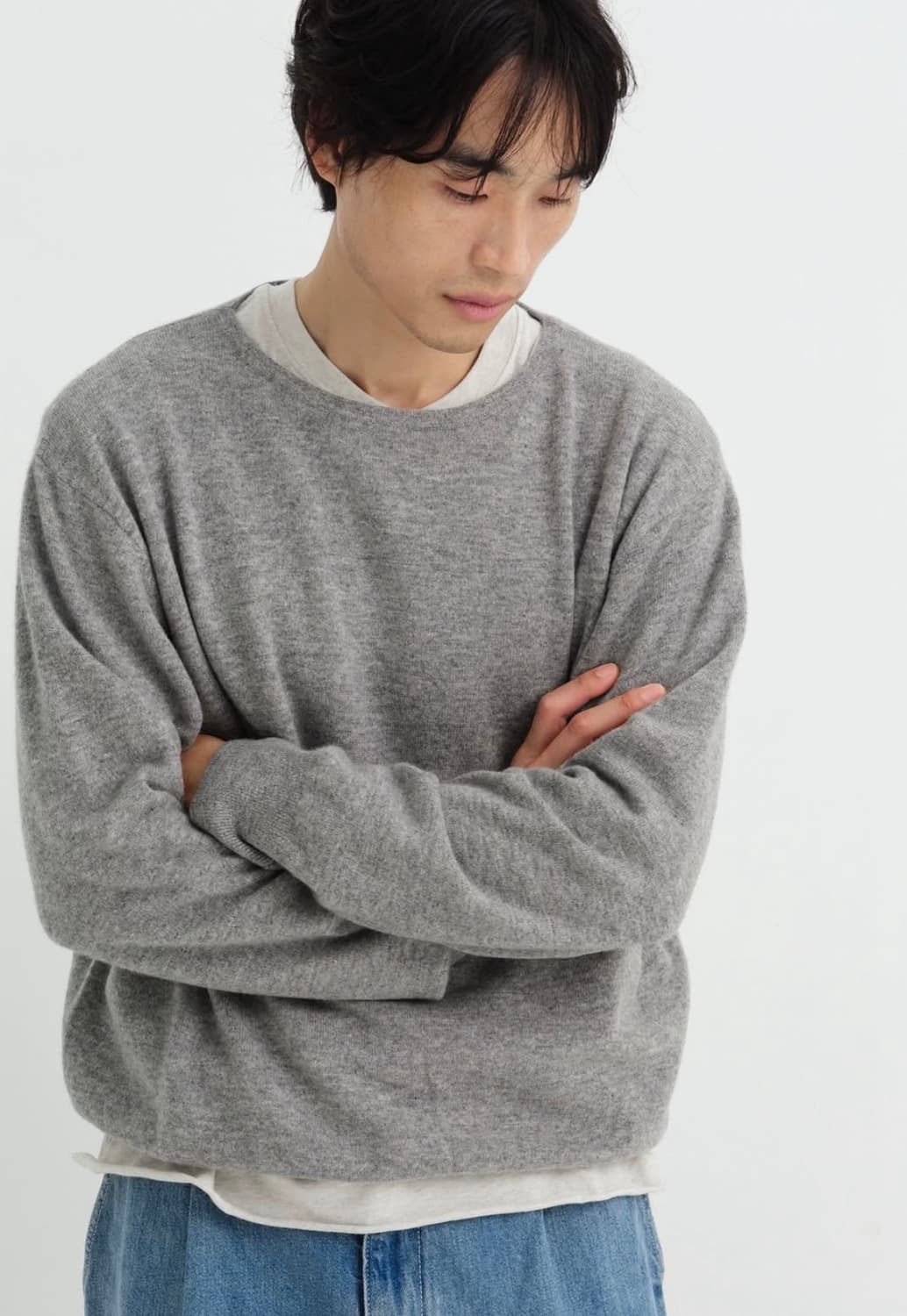 [2] seasalt 씨솔트 보트넥 니트 그레이 상품이미지1