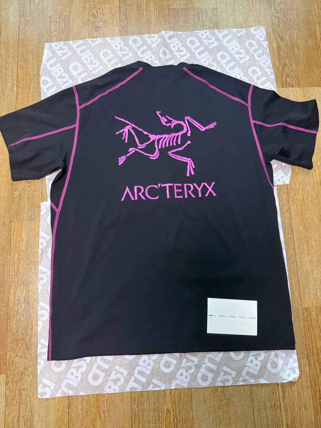 아크테릭스 시스템 A 코팔 버드 티셔츠 블랙 울트라 바이올렛 XL 상품이미지2