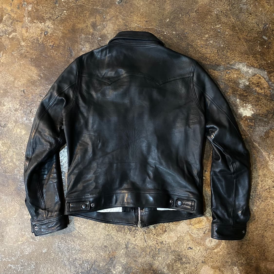 (M) the letters 가죽 자켓 상품이미지4