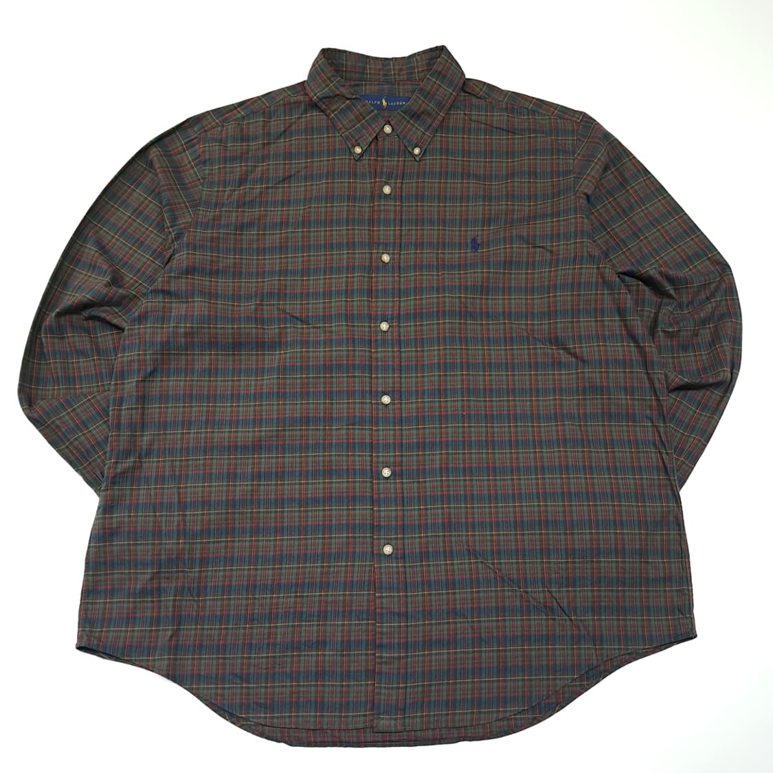 CK139 2XL 폴로 00s 블랙워치 스몰타탄체크 버튼다운 셔츠 남방 상품이미지1