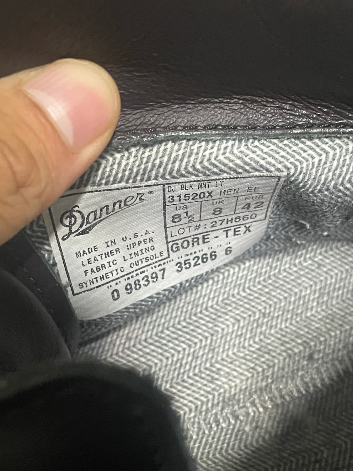Danner 대너 마운틴라이트 블랙  8EE 270사이즈 상품이미지5