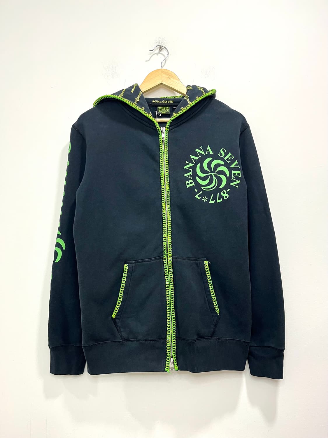 일본 빈티지 바나나 세븐 y2k 로고 프린팅 후드집업  상품이미지1