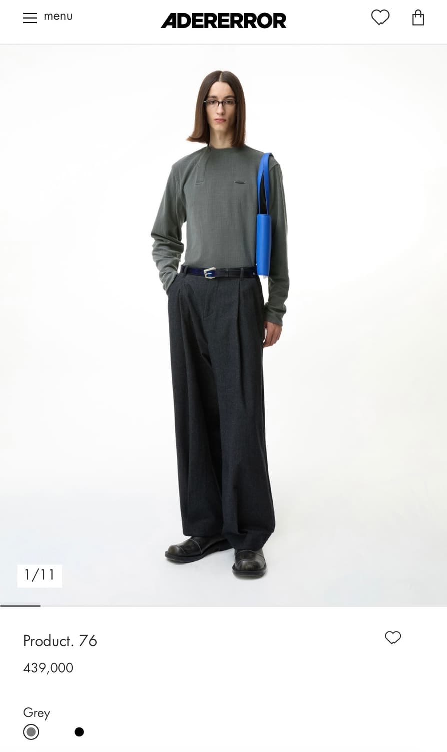 아더에러 product 10, 76 그레이 셋업 상품이미지2