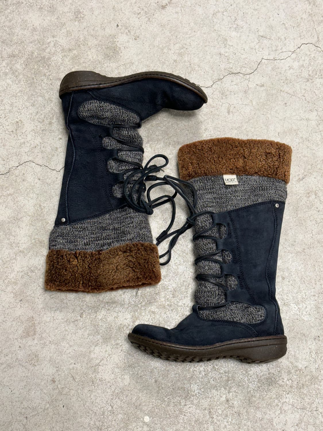 어그 레이어드 스웨이드 니트 부츠 상품이미지9