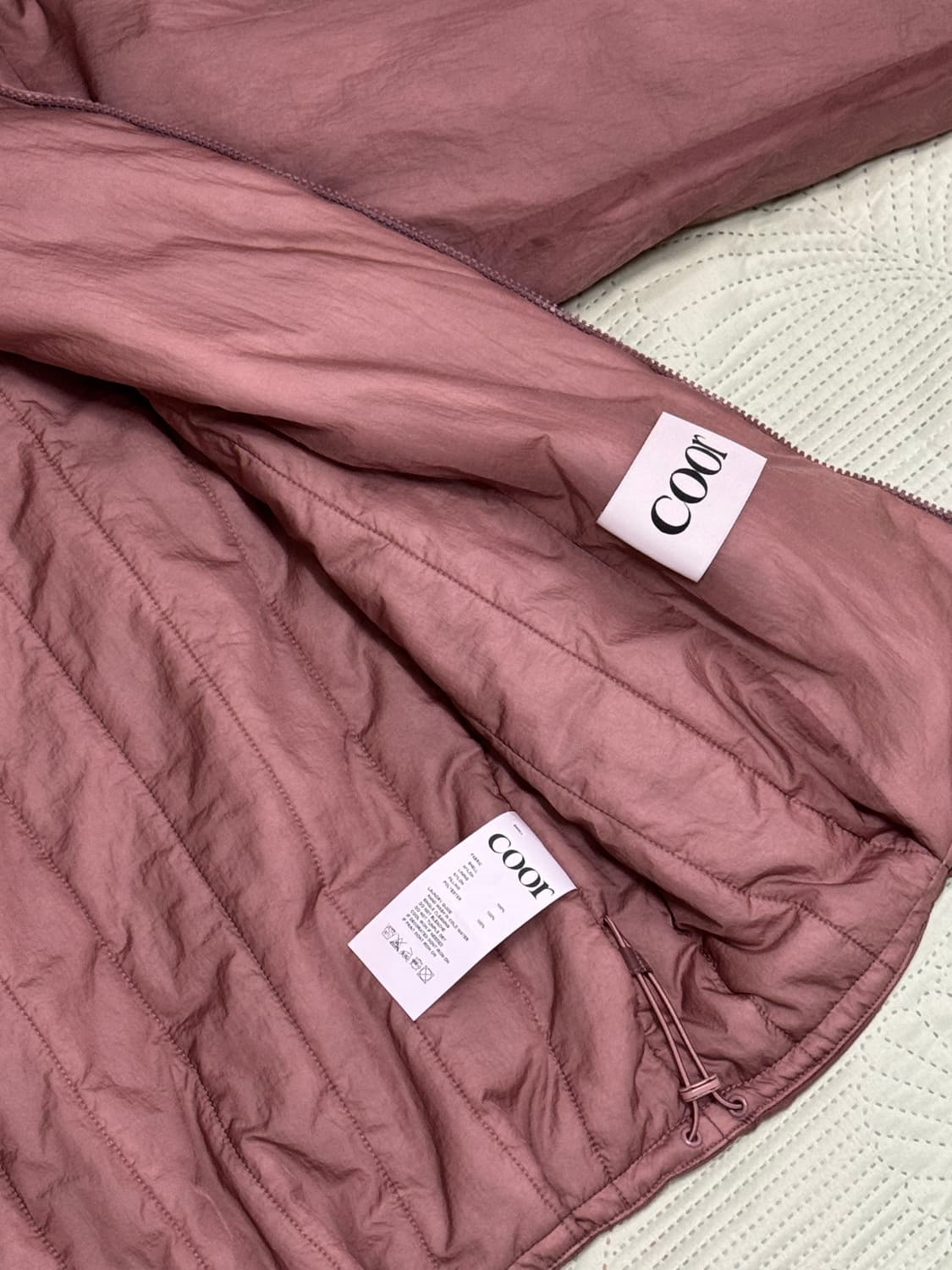 쿠어 트랜스페어런트 패디드 후드 점퍼 (인디핑크) 상품이미지2