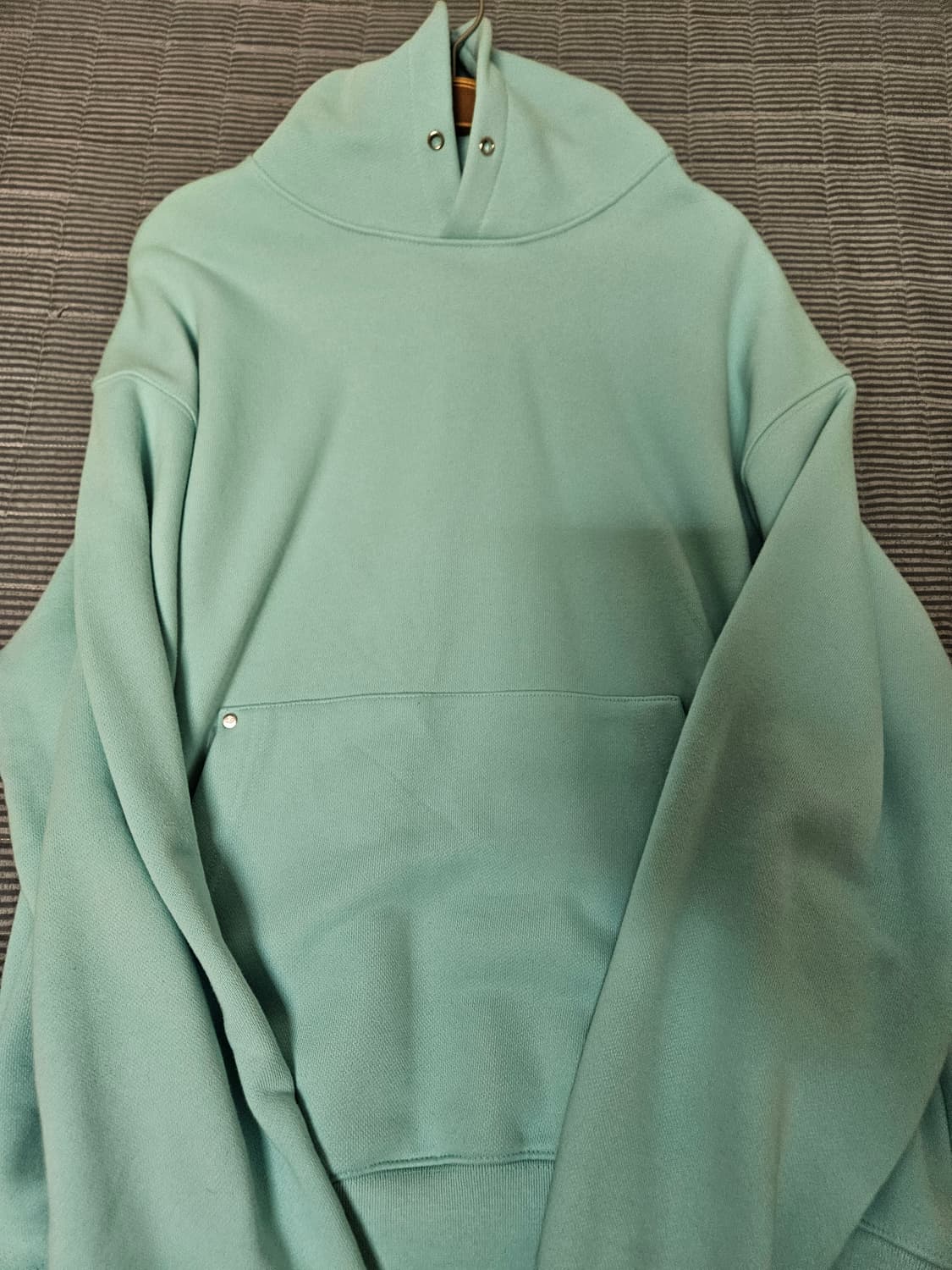 인템포무드 헤비 코튼 썸홀 후드 아쿠아 상품이미지1