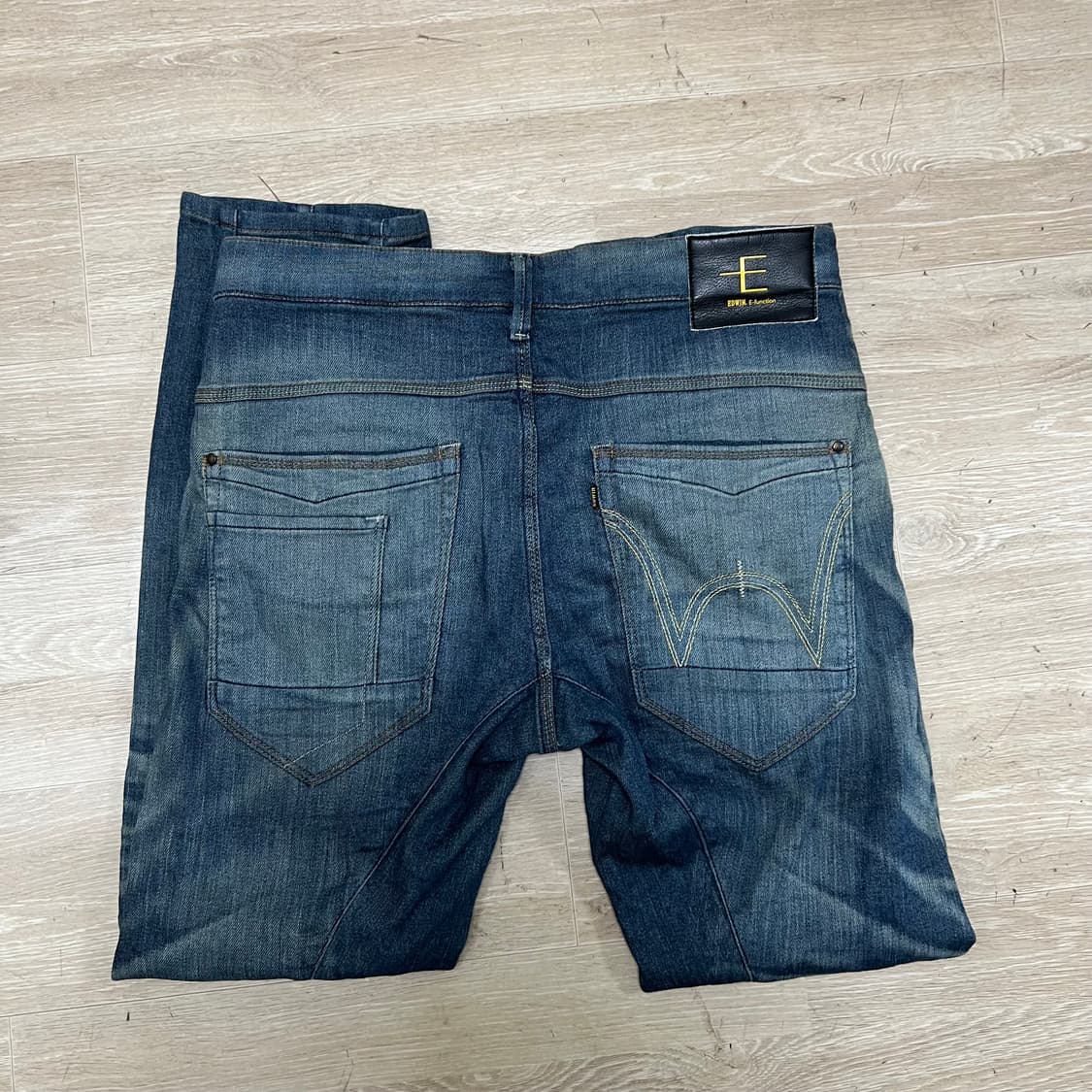 에드윈 빈티지 워싱 스트레이트 데님팬츠 청바지 [중청] XL 상품이미지5