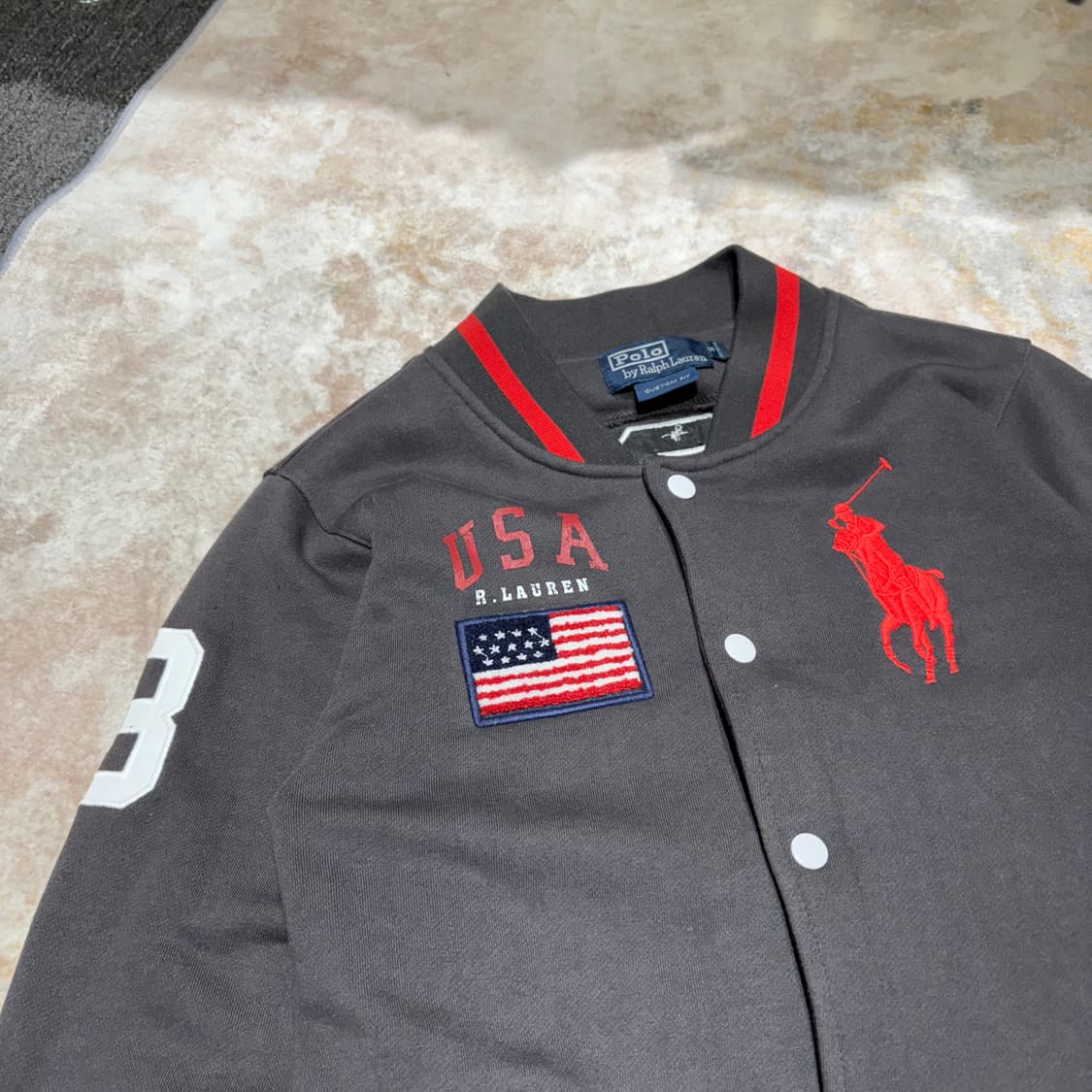폴로 빅포니3 성조기 USA 바시티자켓 상품이미지3
