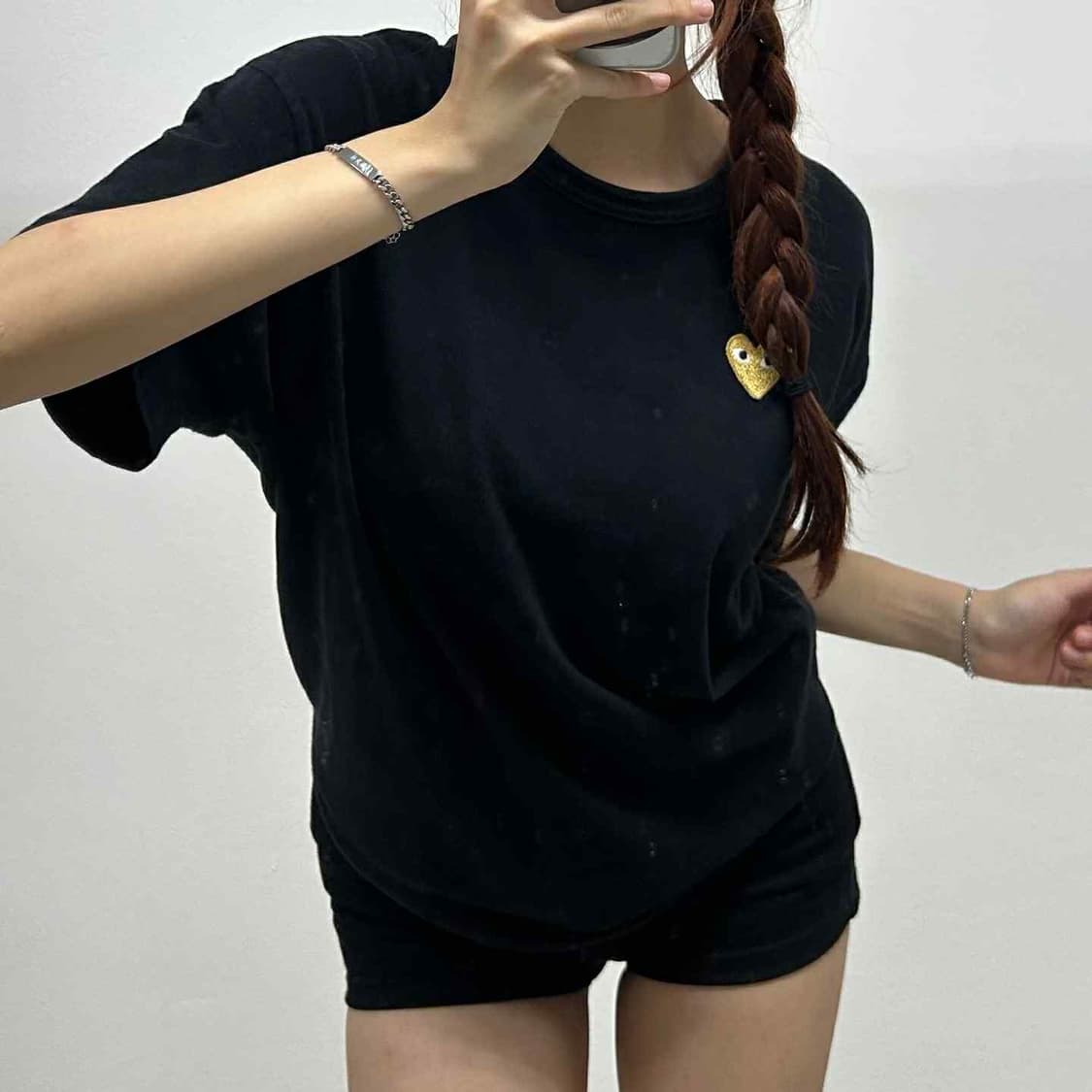 꼼데가르송 골드와펜 블랙 반팔 티셔츠(XL) 상품이미지2