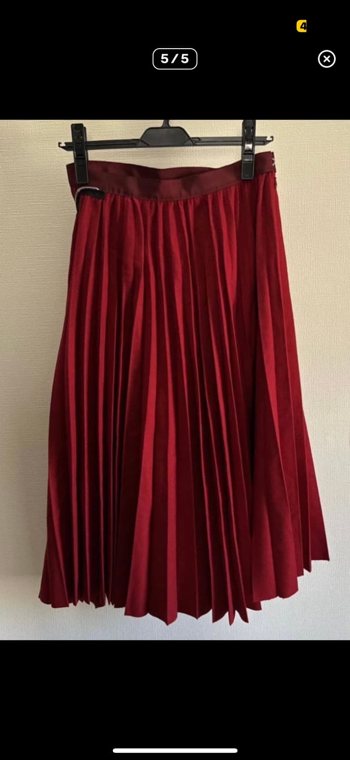 Sacai 사카이 멜튼 플리츠 스커트 상품이미지3