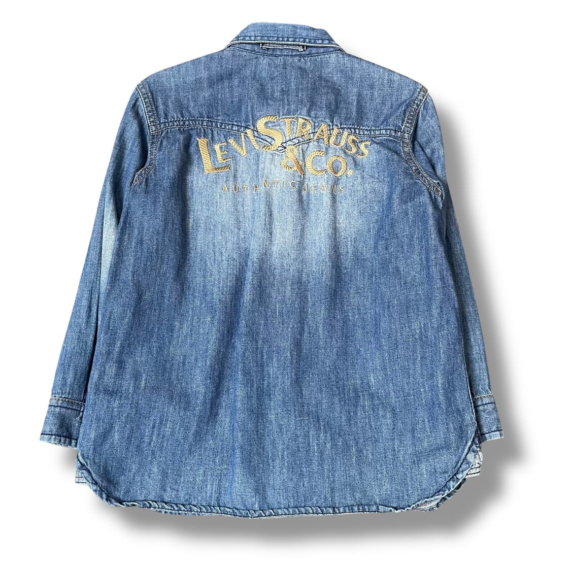 리바이스 키즈 중청 레드탭 투포켓 데님 긴팔 셔츠 110 상품이미지2