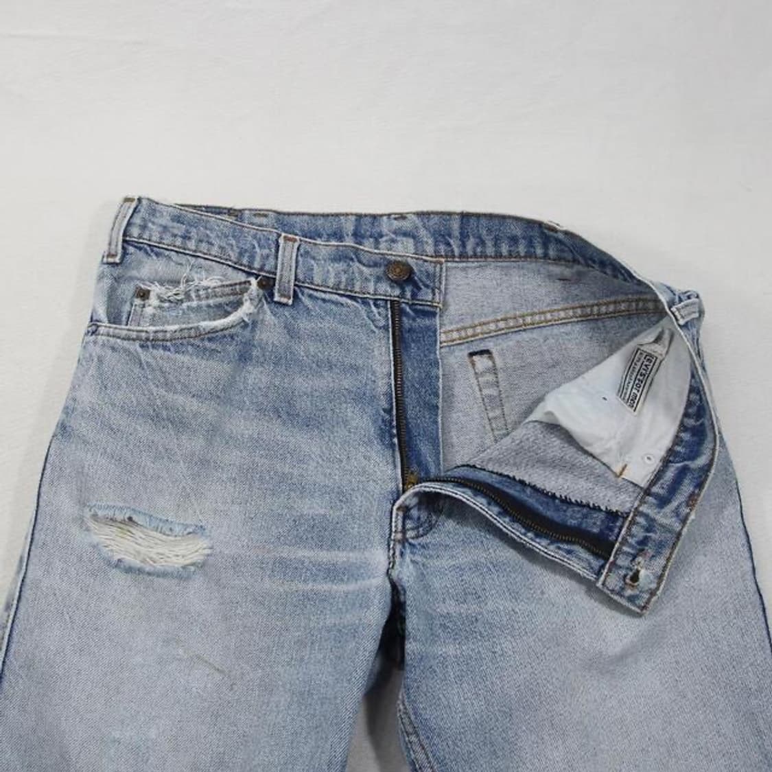 (착용컷) 90‘s 리바이스 레더탭 커팅 데님 반바지  상품이미지5
