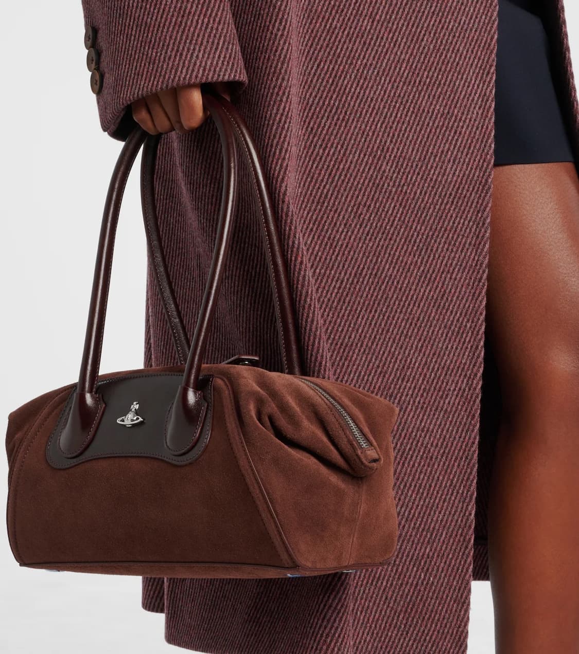 비비안웨스트우드 25fw Shirley 스몰 스웨이드 토트백 상품이미지1