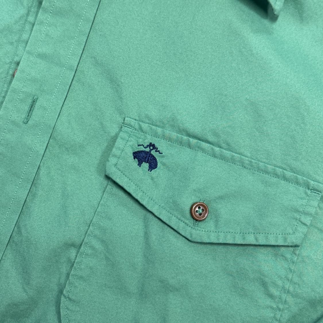 브룩스브라더스 빈티지 그린 포켓 셔츠 M 상품이미지4