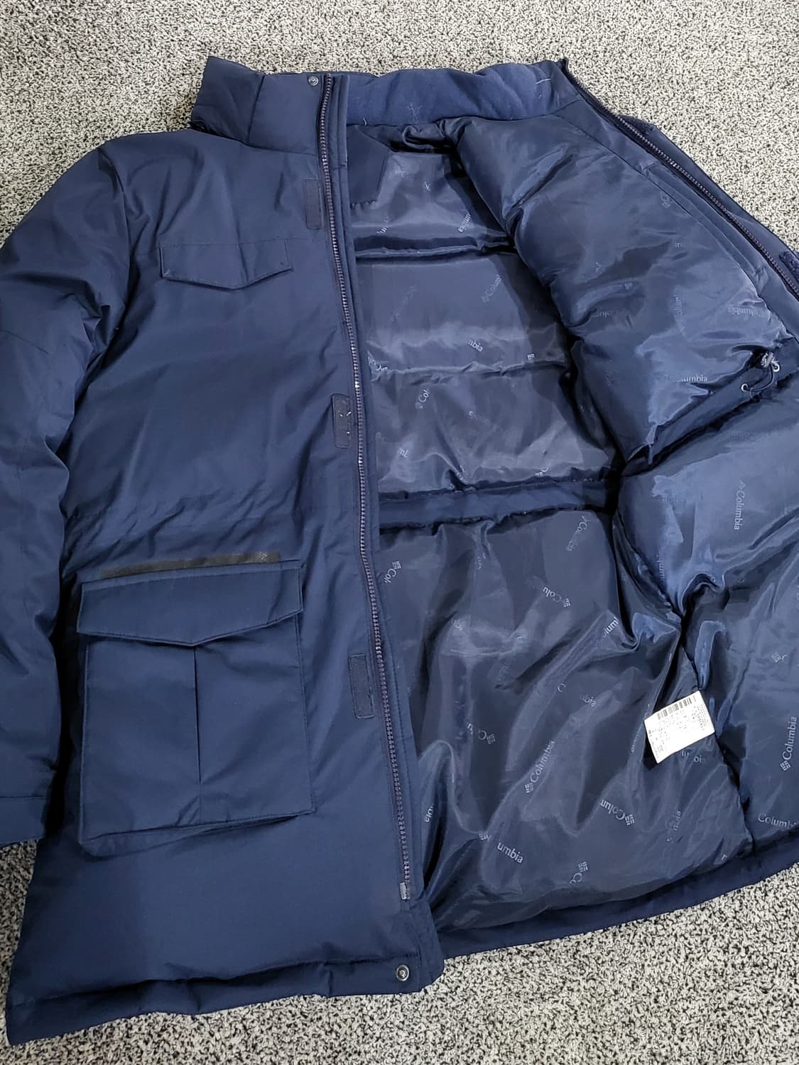 컬럼비아 네이비 패딩 점퍼 상품이미지5