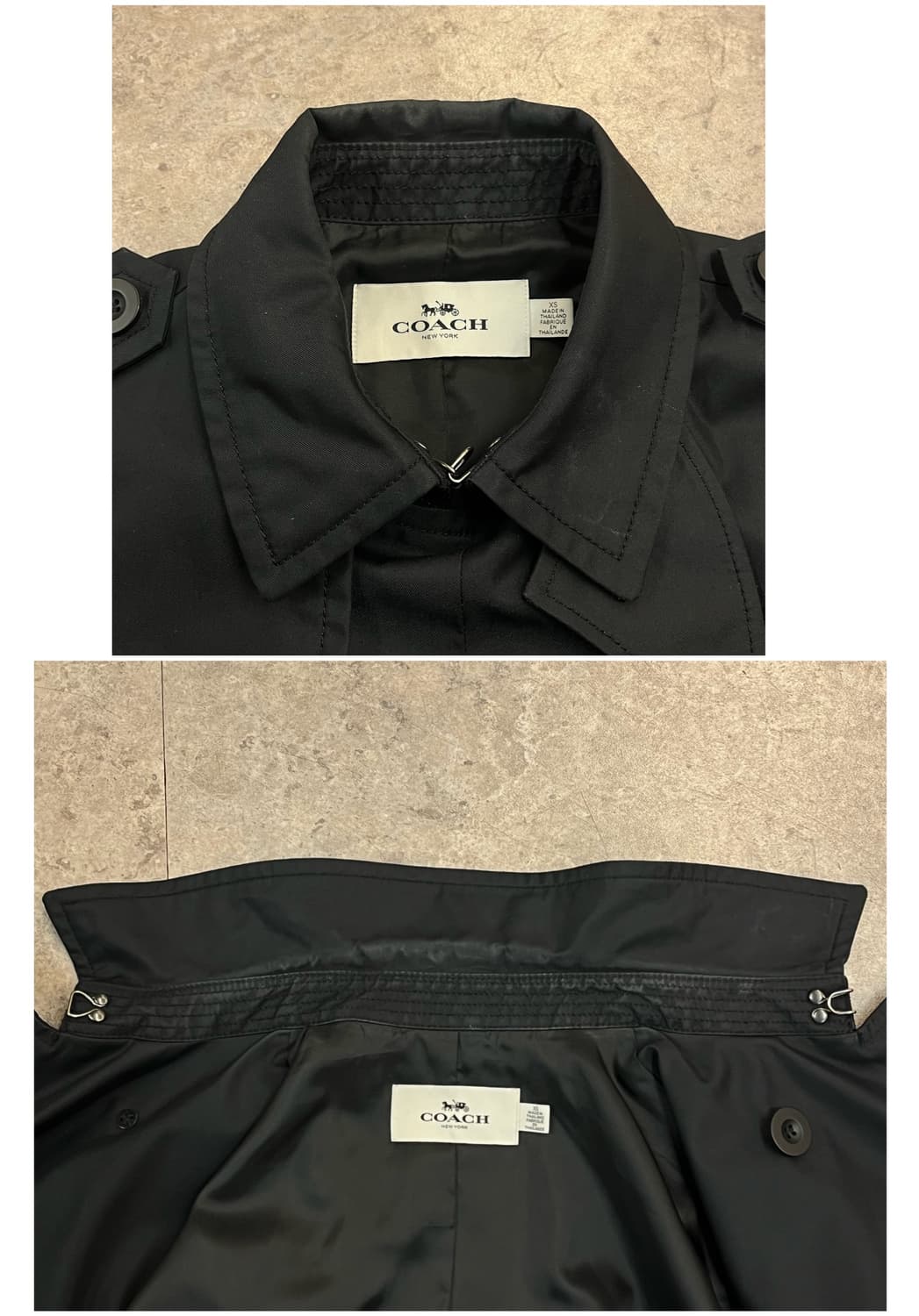 코치 하프 트렌치 코트 블랙 XS #csz2173 상품이미지3